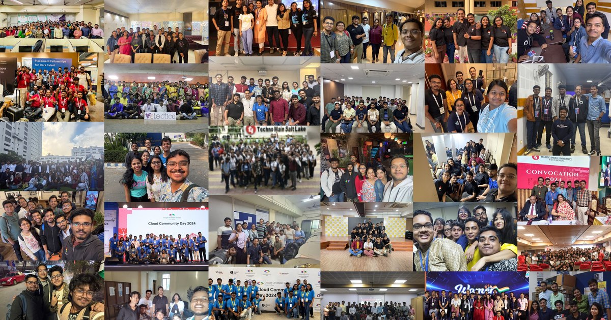 Photo collage of Microsoft Learn Student Ambassador community events